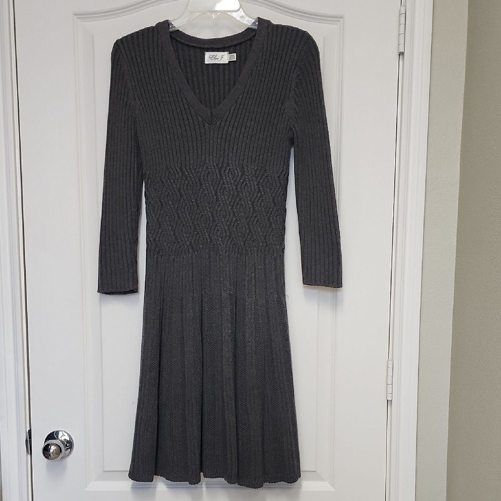 Eliza J Gray Long Sleeve Knit Dress